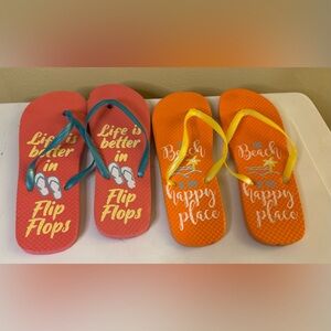 Colorful Flip Flops with Fun Quotes